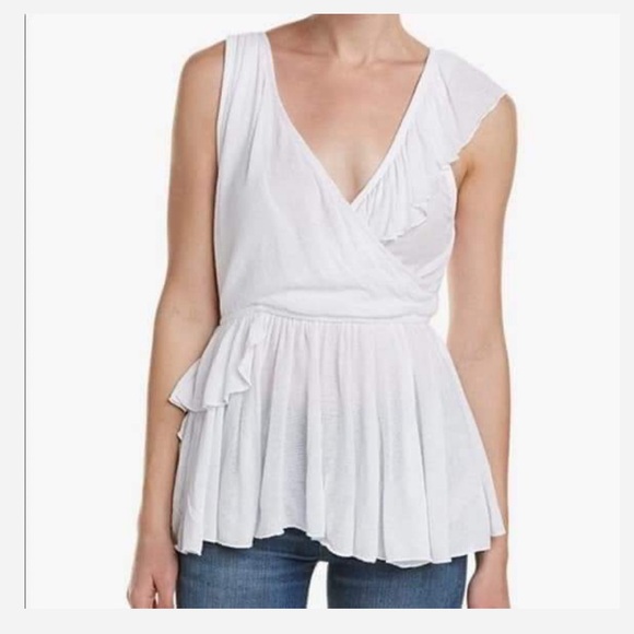 FREE PEOPLE Float Away Asymmetrical Ruffle Tank - Picture 3 of 15